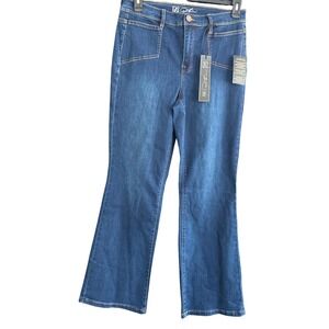 D&G Classic Stretch Dark‎ Wash Blue Denim Comfort Jeans Flattering Bootcut Sz 14